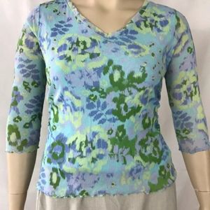 Axcess a Liz Claiborne Company Blouse Size L Blue
